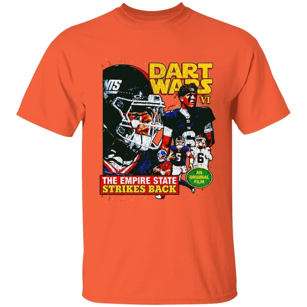jaxson dart star wars new york giants dart vader 2025 nfl shirt orange