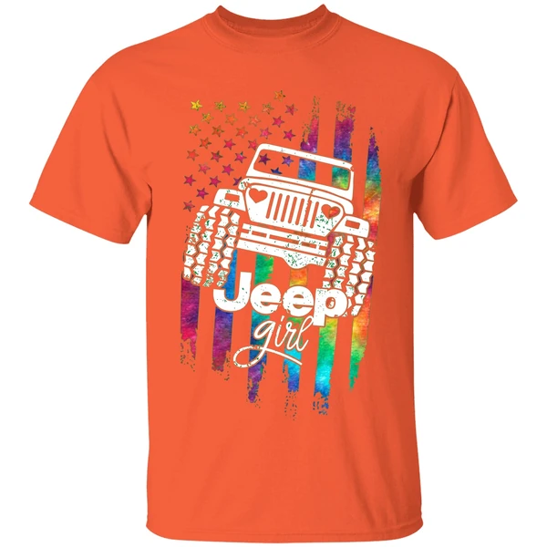 jeep girl american shirt orange