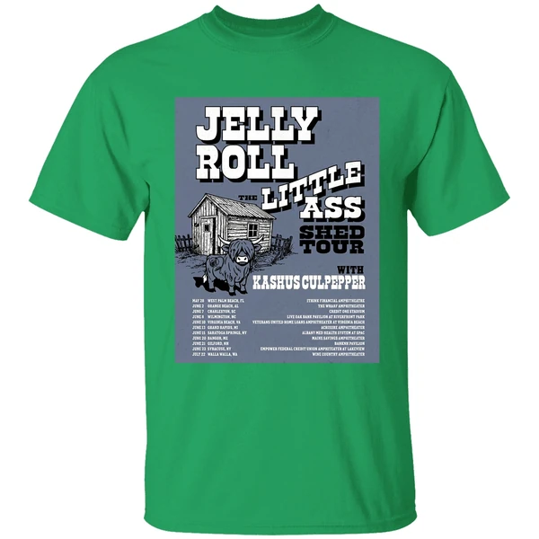 Jelly Roll The Little Ass Shed Tour 2026 North America Schedule Shirt - Image 2