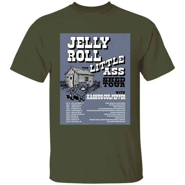 Jelly Roll The Little Ass Shed Tour 2026 North America Schedule Shirt - Image 4