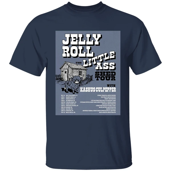 jelly roll the little ass shed tour 2026 north america schedule shirt navy