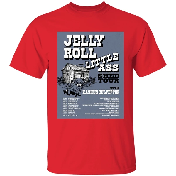Jelly Roll The Little Ass Shed Tour 2026 North America Schedule Shirt - Image 7