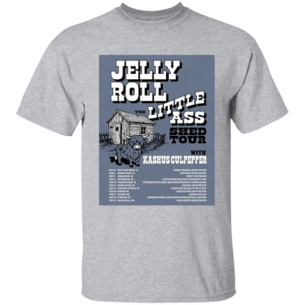 Jelly Roll The Little Ass Shed Tour 2026 North America Schedule Shirt - Image 9