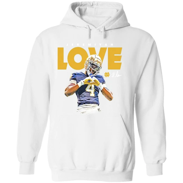 Jeremiyah Love Notre Dame Fighting Irish Football Hoodie - Image 8
