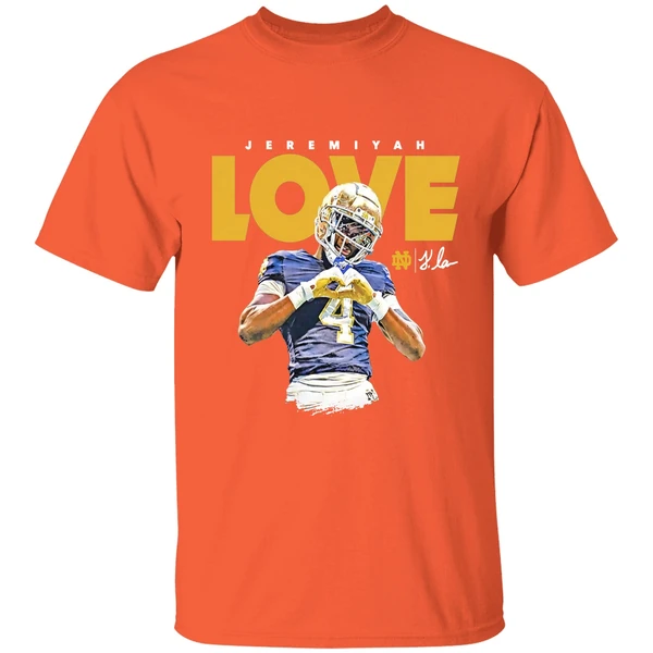 Jeremiyah Love Notre Dame Fighting Irish Football Shirt - Image 6