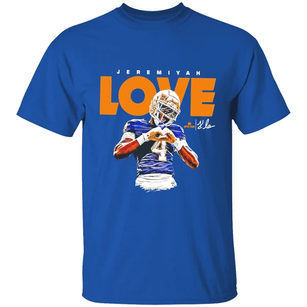 Jeremiyah Love Notre Dame Football Ncaa Heisman Heart Hand Shirt - Image 8