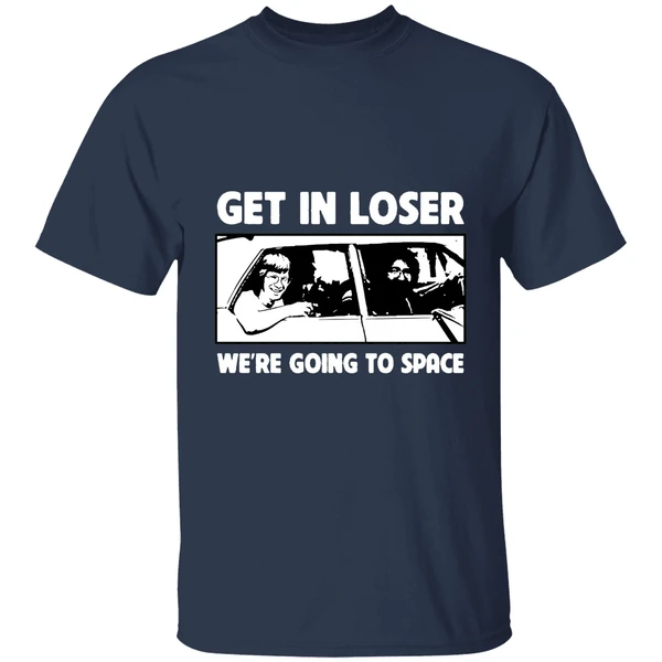jerry garcia get in loser were going to space shirt navy