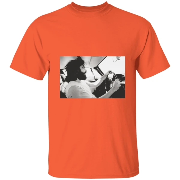 jerry garcia to grand prix racecourse shirt orange