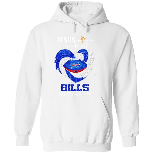 Jesus In My Heart Buffalo Bills In My Veins Hoodie - Image 8