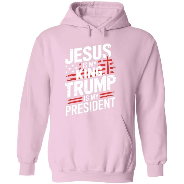 Jesus Is My King Trump Is My President Hoodie - Image 5