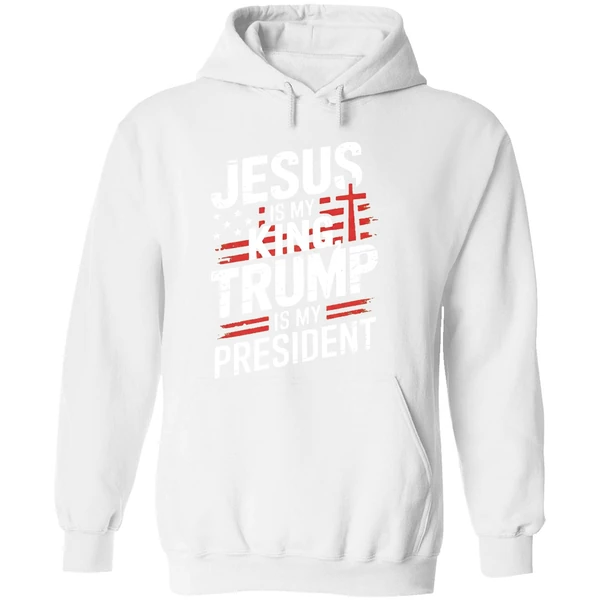 Jesus Is My King Trump Is My President Hoodie - Image 8