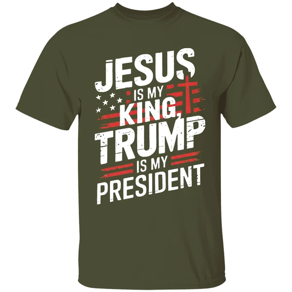 Jesus Is My King Trump Is My President Shirt - Image 4