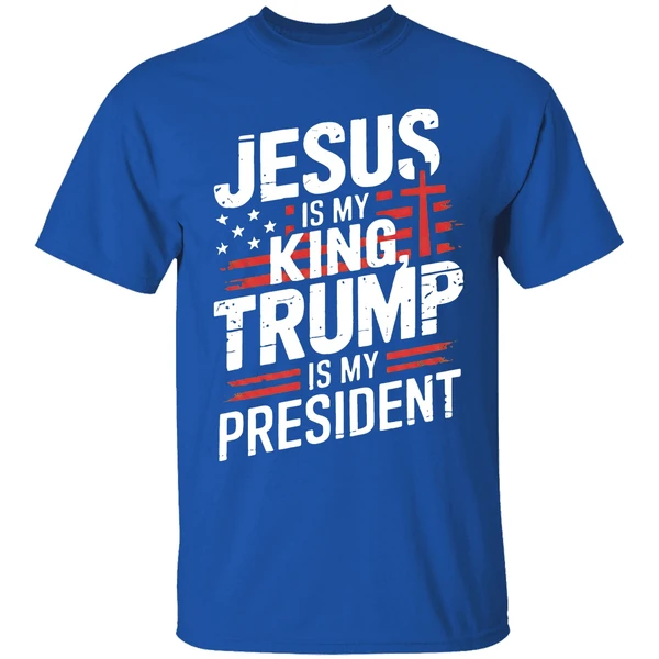 Jesus Is My King Trump Is My President Shirt - Image 8