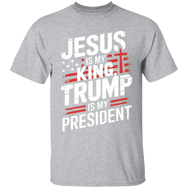 Jesus Is My King Trump Is My President Shirt - Image 9