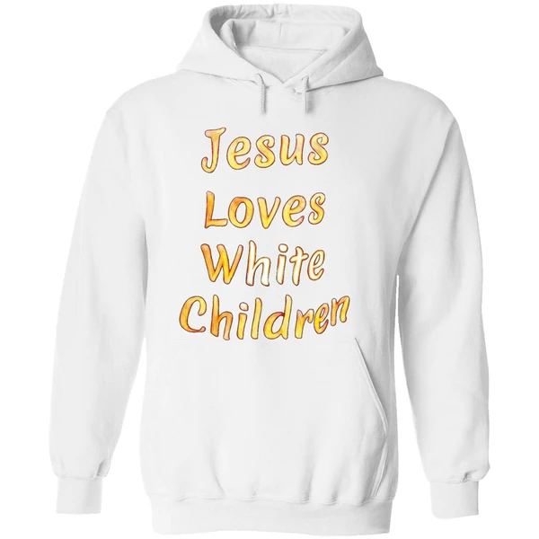 Jesus Loves White Children Hoodie - Image 8