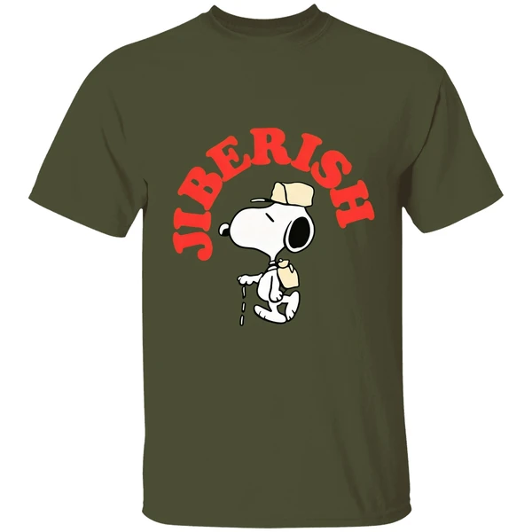 jiberish take a hike supima shirt militarygreen