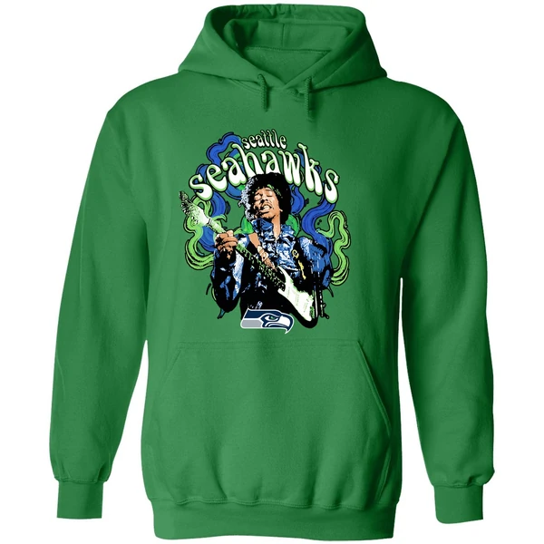 Jimi Hendrix Seattle Seahawks Football Hoodie - Image 2