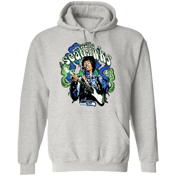 Jimi Hendrix Seattle Seahawks Football Hoodie - Image 9