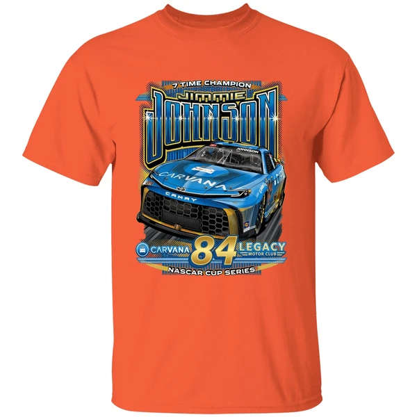 jimmie johnson classic ink carvana nascar cup series shirt orange