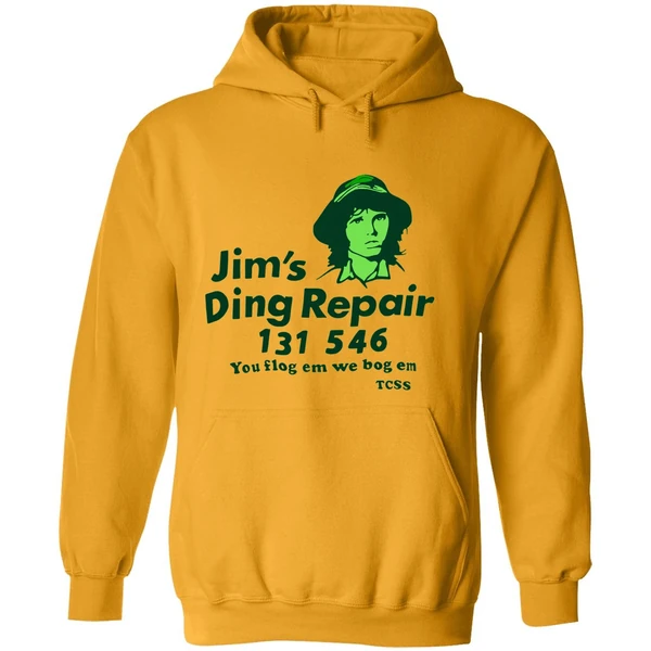 Jims Ding Repair 1311 546 You Flog Em We Bog Em Hoodie