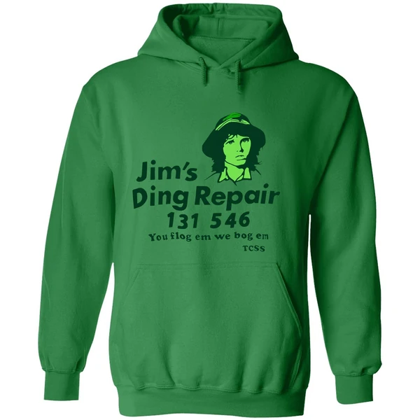 Jims Ding Repair 1311 546 You Flog Em We Bog Em Hoodie - Image 2