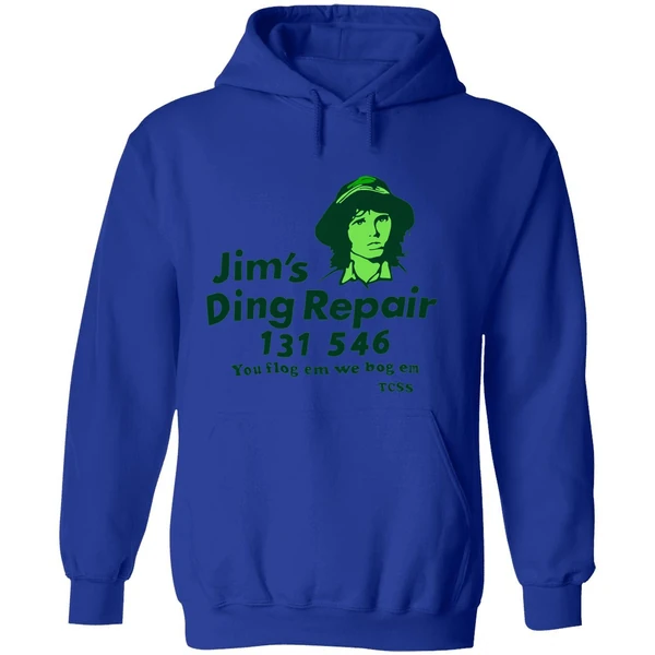 Jims Ding Repair 1311 546 You Flog Em We Bog Em Hoodie - Image 7