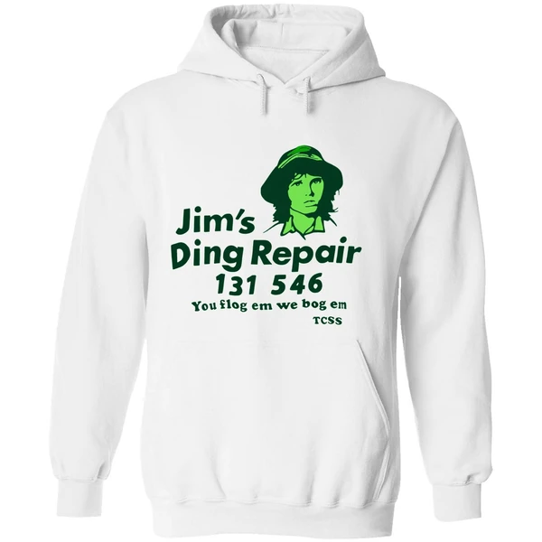 Jims Ding Repair 1311 546 You Flog Em We Bog Em Hoodie - Image 8