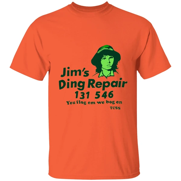 Jims Ding Repair 1311 546 You Flog Em We Bog Em Shirt - Image 3