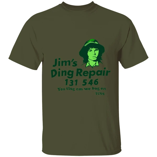 Jims Ding Repair 1311 546 You Flog Em We Bog Em Shirt - Image 9