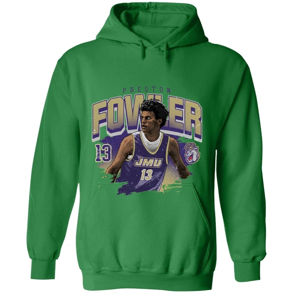 Jmu James Madison University Athletics Preston Fowler Ncaa Hoodie - Image 2