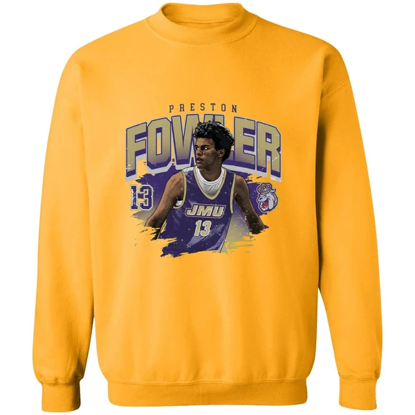 Jmu James Madison University Athletics Preston Fowler Ncaa Sweashirt - Image 2