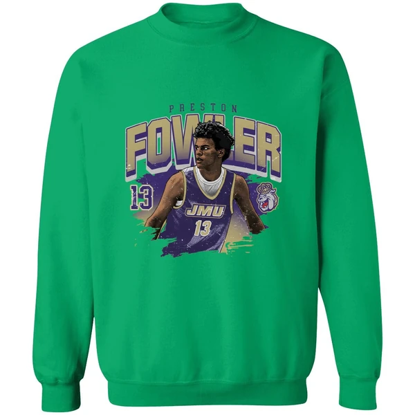Jmu James Madison University Athletics Preston Fowler Ncaa Sweashirt - Image 3