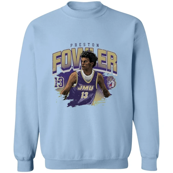 Jmu James Madison University Athletics Preston Fowler Ncaa Sweashirt - Image 4
