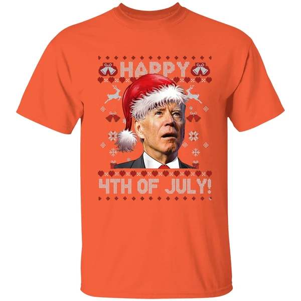 joe b den happy 4th of july christmas shirt orange