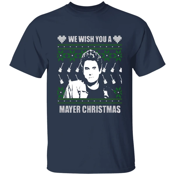 john mayer we wish you a mayer christmas shirt navy