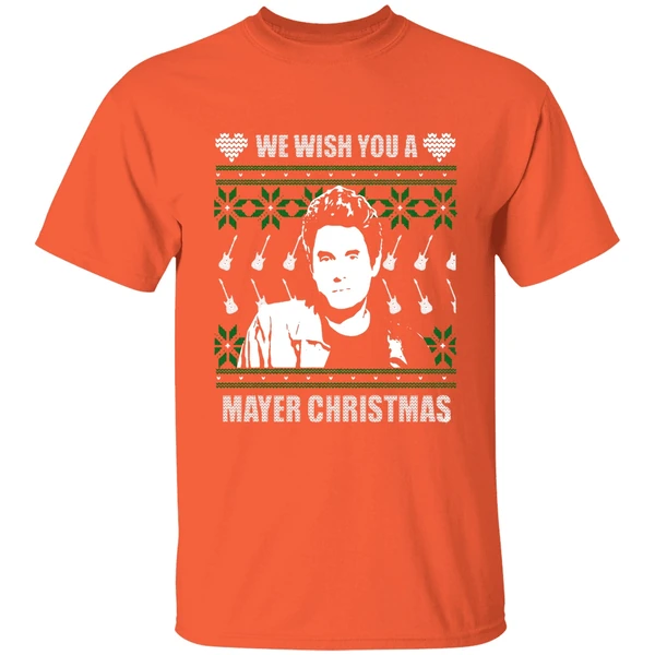 john mayer we wish you a mayer christmas shirt orange