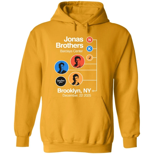 Jonas Brothers Barclays Center N K J Greetings From Brooklyn Ny Hoodie