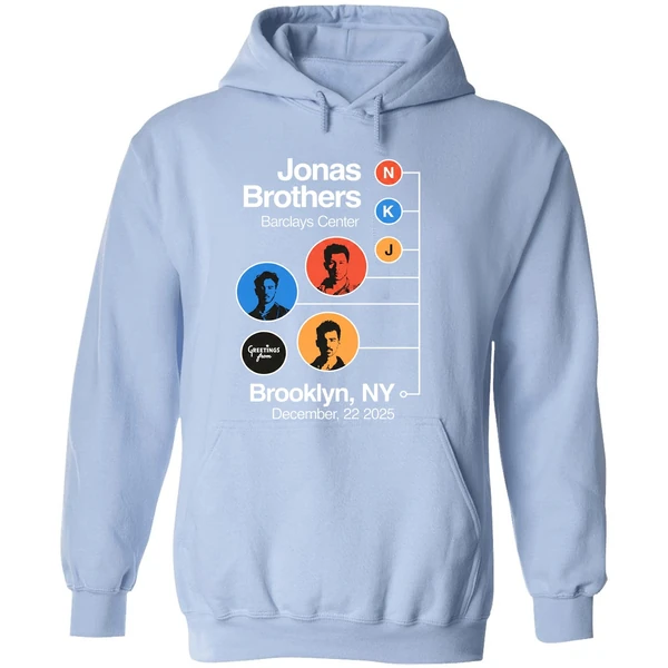 Jonas Brothers Barclays Center N K J Greetings From Brooklyn Ny Hoodie - Image 4