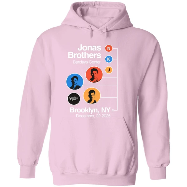 Jonas Brothers Barclays Center N K J Greetings From Brooklyn Ny Hoodie - Image 5
