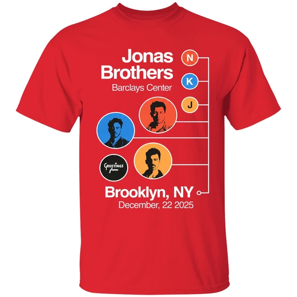 Jonas Brothers Barclays Center N K J Greetings From Brooklyn Ny Shirt - Image 7