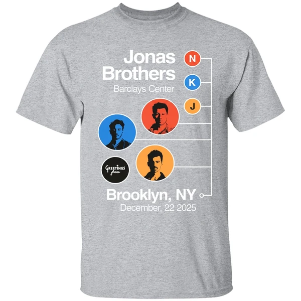 Jonas Brothers Barclays Center N K J Greetings From Brooklyn Ny Shirt - Image 9