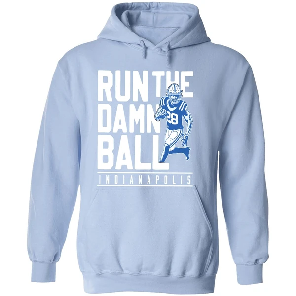 Jonathan Taylor Run The Damn Ball 25 Indianapolis Colts Hoodie - Image 4
