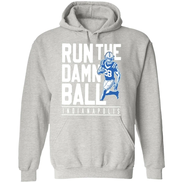 Jonathan Taylor Run The Damn Ball 25 Indianapolis Colts Hoodie - Image 9