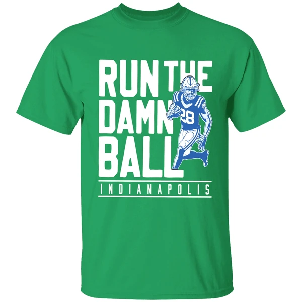 Jonathan Taylor Run The Damn Ball 25 Indianapolis Colts Shirt - Image 2