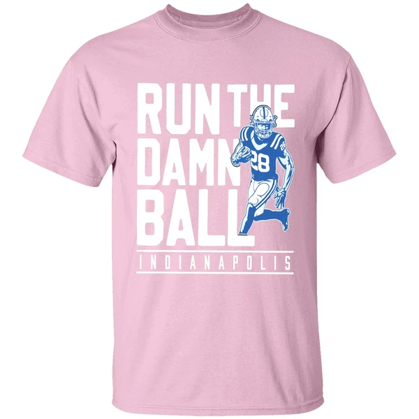 Jonathan Taylor Run The Damn Ball 25 Indianapolis Colts Shirt - Image 3