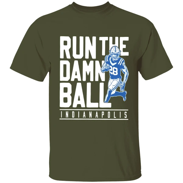 Jonathan Taylor Run The Damn Ball 25 Indianapolis Colts Shirt - Image 4