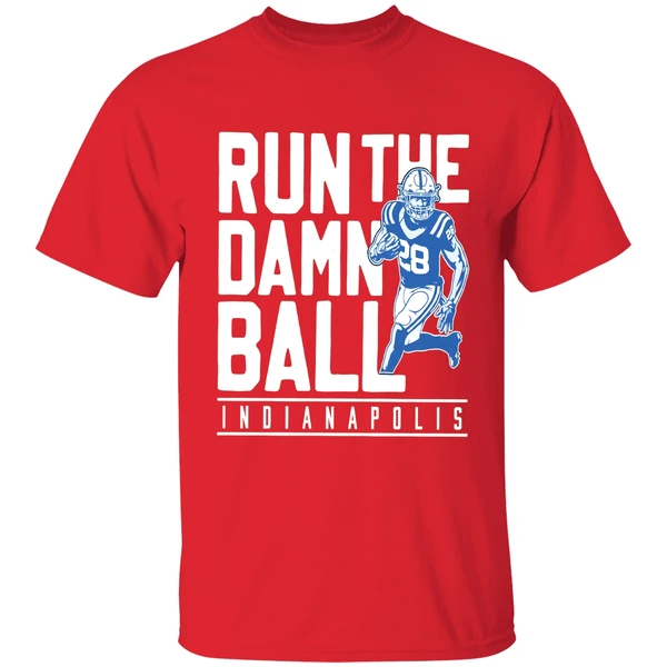 Jonathan Taylor Run The Damn Ball 25 Indianapolis Colts Shirt - Image 7