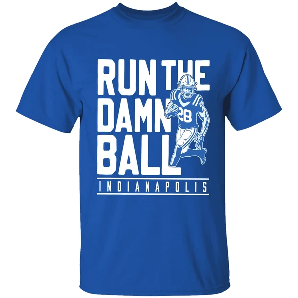 Jonathan Taylor Run The Damn Ball 25 Indianapolis Colts Shirt - Image 8