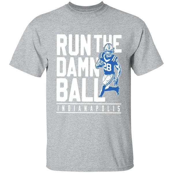Jonathan Taylor Run The Damn Ball 25 Indianapolis Colts Shirt - Image 9