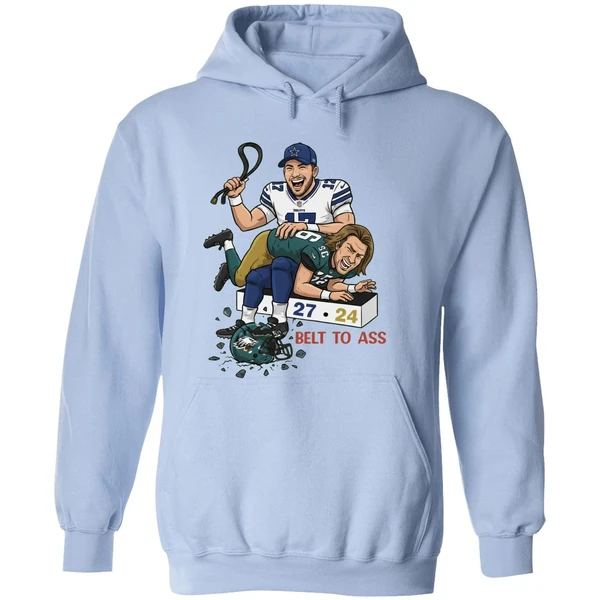 Josh Allen Belt To Ass Trevor Lawrence 27 24 Hoodie - Image 4